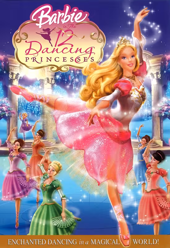 Barbie ve Dans Eden 12 Prenses Poster